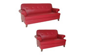 DR 2539 Red Sofa and Love